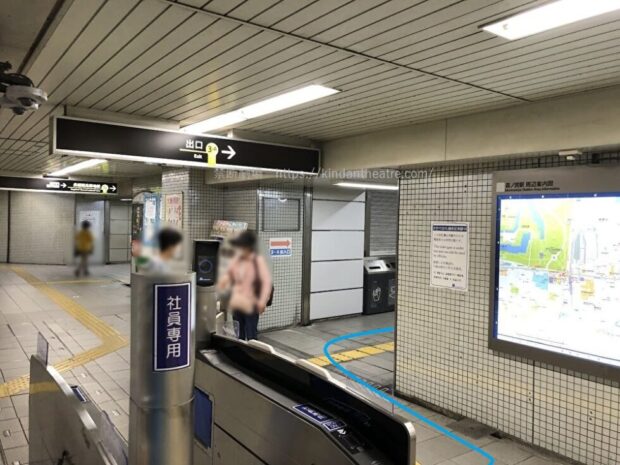 Osaka Metro 森ノ宮駅 3-A出口通路