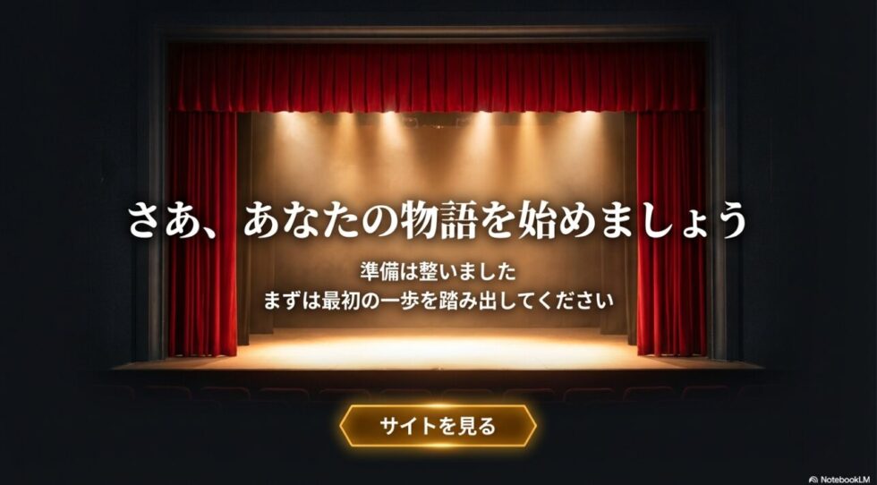 準備は整いました。さあ、あなたの物語を始めましょう。